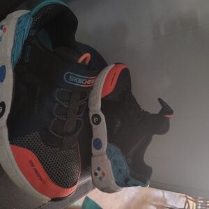 Skechers Kids' Black and Orange Sneakers
